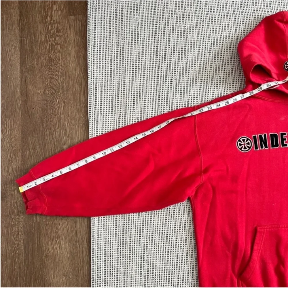 VINTAGE Y2K Independent Truck Co Red Skate Hoodie Sweatshirt - Picture 10 of 10